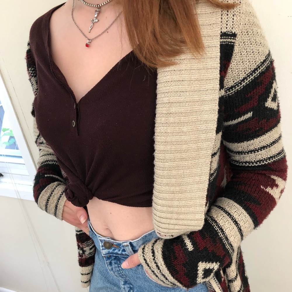 Knit Patterned Cardigan - Picture 2 of 5